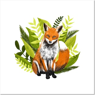 Fox Among the Leaves Posters and Art